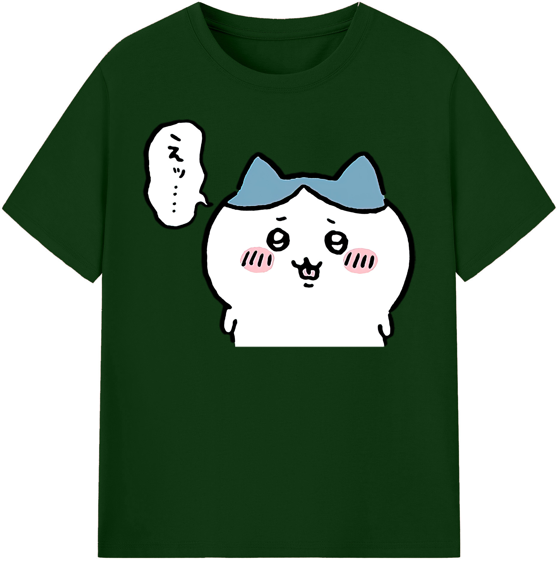 （画像用） ちいかわ ハチワレ Chii-kawa hachiware 綿100％半袖Tシャツ（フロントプリント）